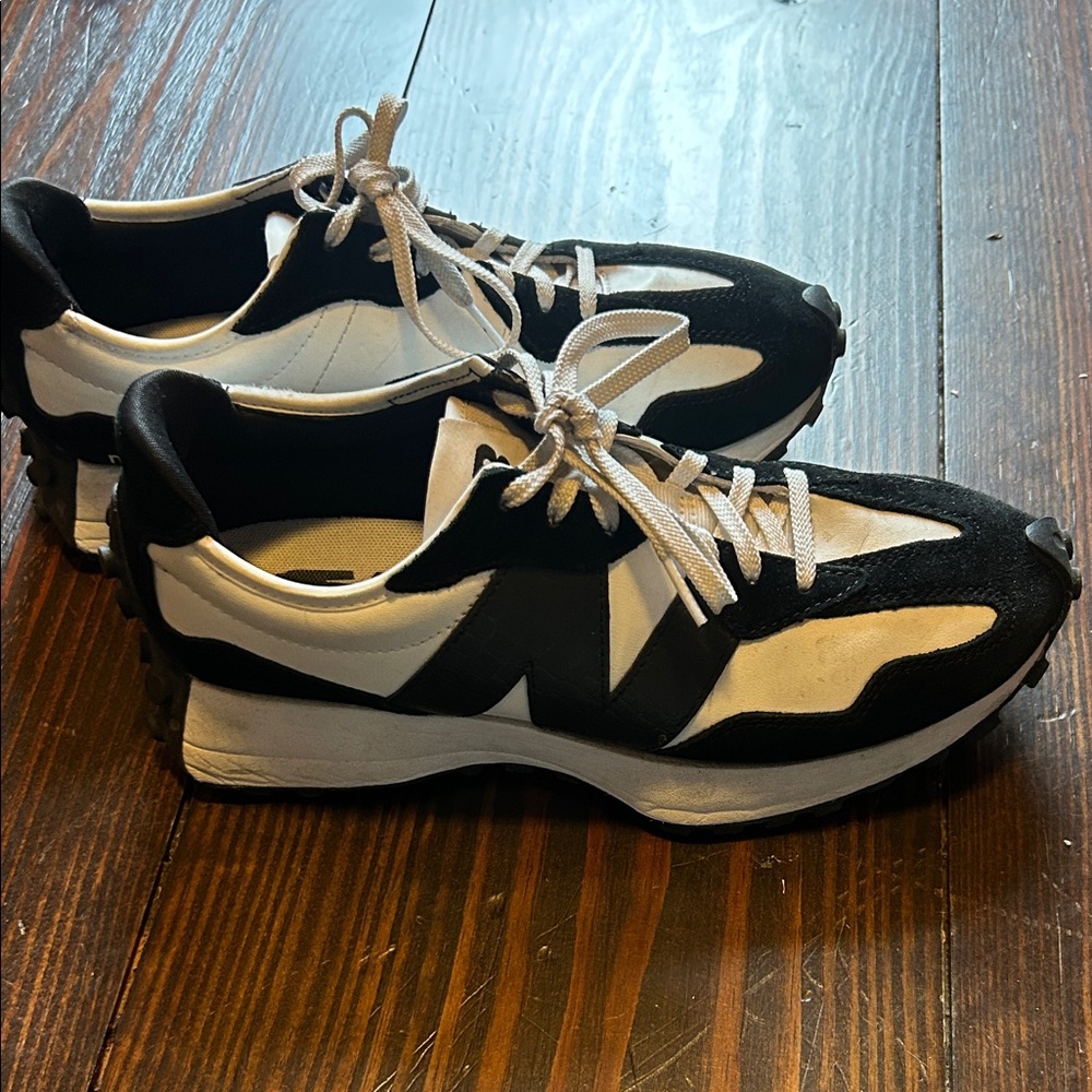 New Balance Black and White Retro Runner Sneakers